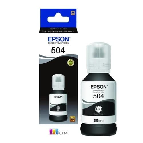Botella Tinta Original Epson 504 Negra