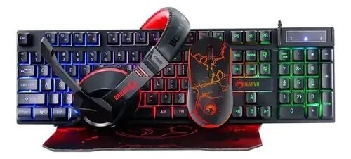 Combo Marvo CM409. Teclado-Mouse-Auricular-Pad