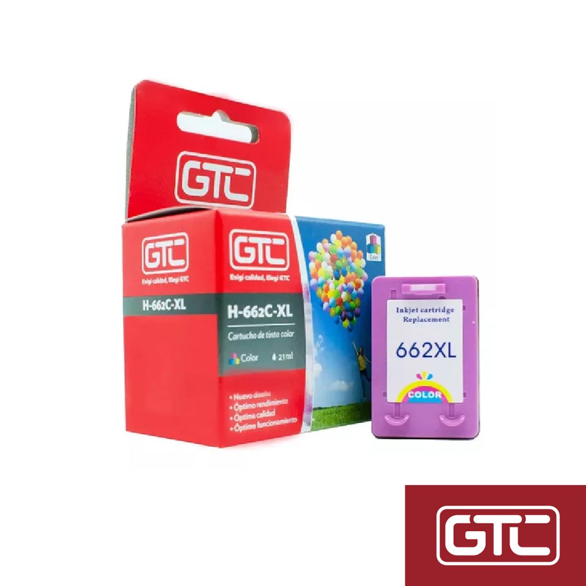 Cartucho Hp alternativo 662 XL Color. GTC
