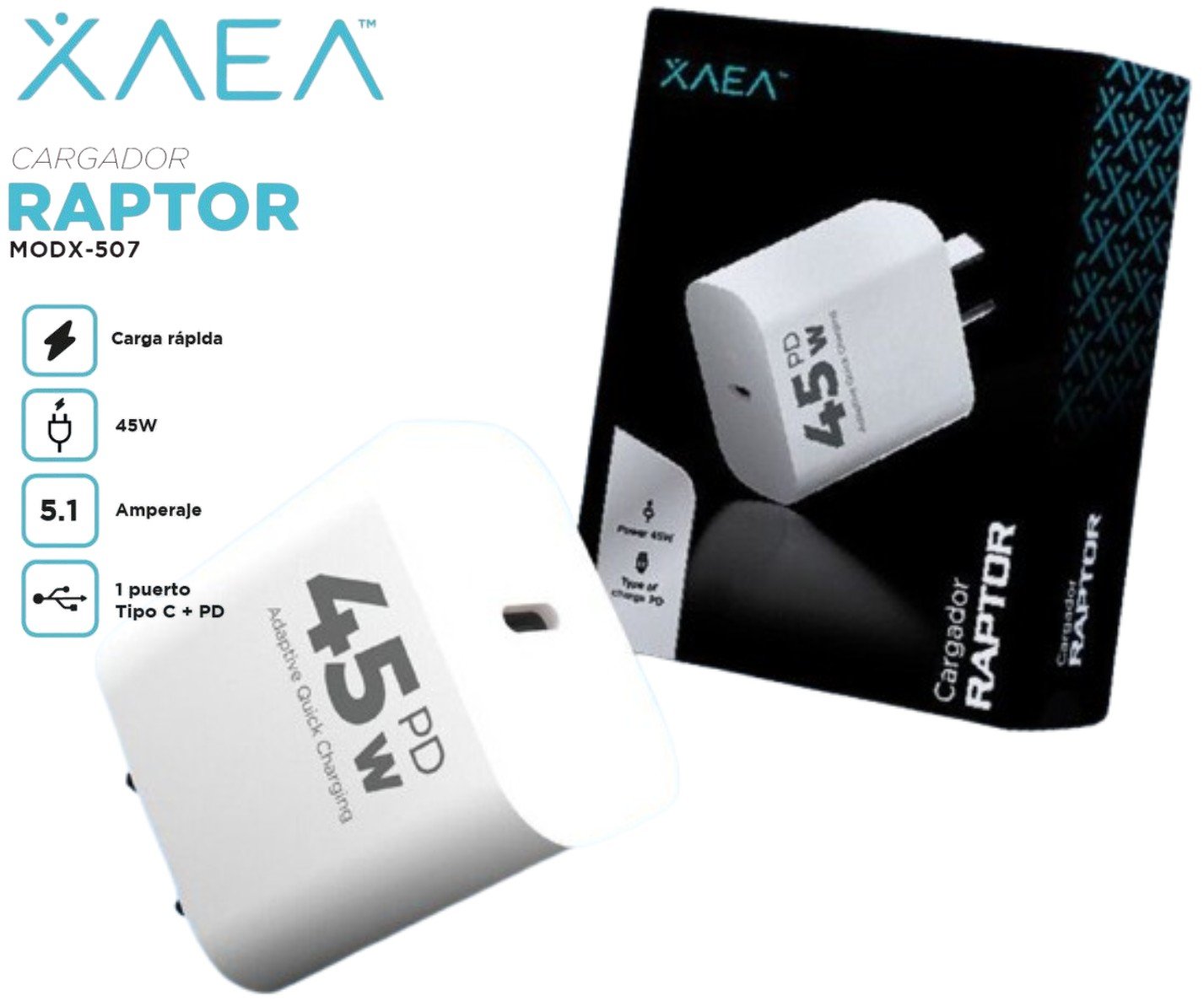 Cargador Xaea Usb C45W