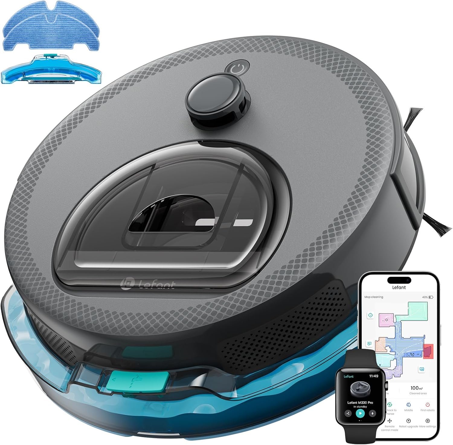 Aspiradora Lefant M330 Pro. Aspira y trapea. Navegación Lidar