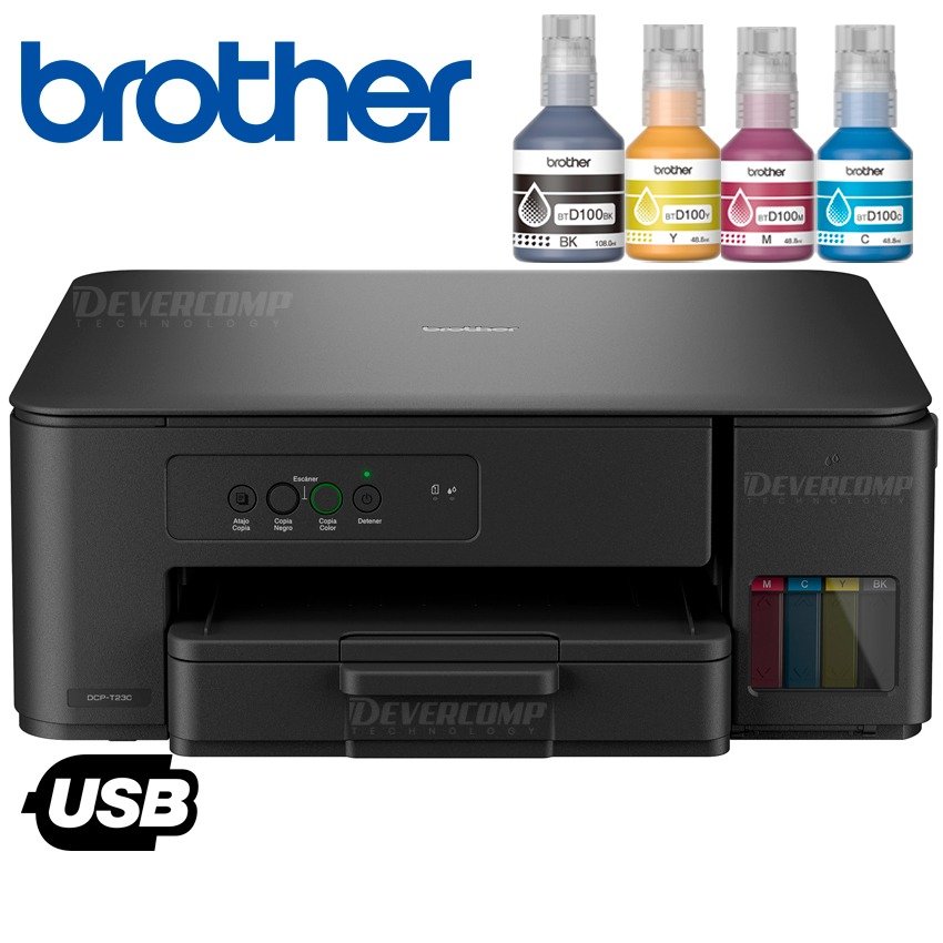 Impresora Multifunción Brother DCP T230. Sistema continuo de tinta